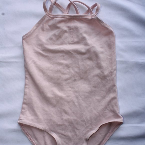 MdnMd My Dance And My Dream Girls Pink Sleeveless Crossed Back Leo Size 13 US - Picture 1 of 5